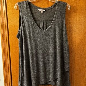 Athleta Charcoal Gray V-Neck Sleeveless Tank Top